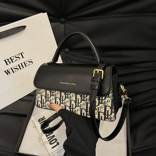 2025 fashionable new women's bag with stylish letter print design, versatile shoulder bag, casual and simple crossbody bag
