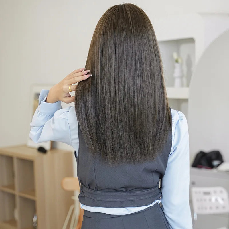 Long Straight Synthetic Wig for Women Natural Look Daily Party Fashion Celebrity Style Full Head Hair Extension