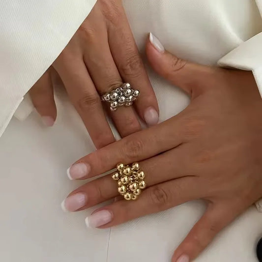 Fashion Ring Trendy Smooth Rings for Women Couple Vintage Geometric Handmade Rings Wedding Jewelry Gift e778